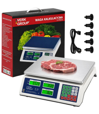 Elektroninės skaičiuojančios prekybinės svarstyklės Verk Group, 40 kg, 5 g