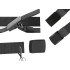 Juodas karinis taktinis diržas su plastikine sagtimi, 120 cm x 3,7 cm