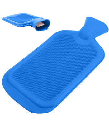 Guminis termoforas – karšto ir šalto vandens kompresas, mėlynas, 2000 ml (2 l), 34 × 19 cm