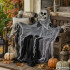 Kabanti Helovino dekoracija – skeletas, vaiduoklis su kaukole, 80 × 70 cm