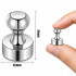 Neodimio magnetai-smeigtukai šaldytuvui ir magnetinei lentai, 16 vnt., 16x12mm