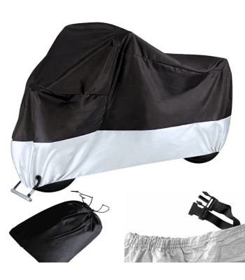 Vandeniui atsparus dviračio ir motociklo uždangalas su sagtimi ir sutraukikliais, XXXL, 240 × 130 cm