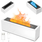 Ultragarsinis USB oro drėkintuvas su liepsnos efektu ir aromaterapija, 150ml, 25cm x 8cm x 7cm