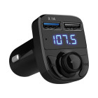 Automobilinis FM siųstuvas-moduliatorius su Bluetooth, MP3 grotuvu ir 2 USB jungtimis, X8