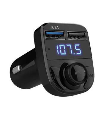 Automobilinis FM siųstuvas-moduliatorius su Bluetooth, MP3 grotuvu ir 2 USB jungtimis, X8