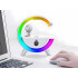 Oro drėkintuvas su „Bluetooth“ garsiakalbiu ir RGB LED apšvietimu, astronauto formos, 23 × 23 cm, 27469