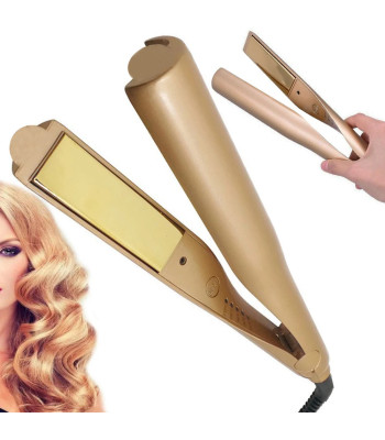Keraminės plaukų tiesinimo ir garbanojimo žnyplės „Twist“, 2w1