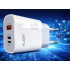 Tinklo įkroviklis su USB-A, USB-C ir USB-L jungtimis, 45 W, PD-68