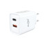 Tinklo įkroviklis telefonui su USB-C ir USB-A jungtimis bei kabeliu, KLGO PD-22, 35 W