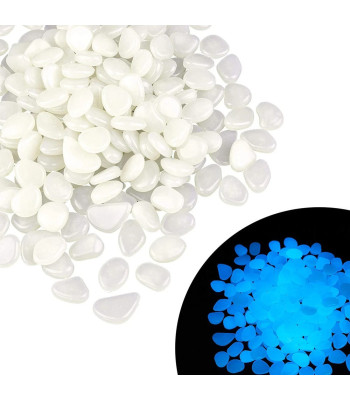 Fluorescenciniai dekoratyviniai akmenukai, 100 vnt., apie 2 cm