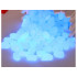 Mėlyni fluorescenciniai dekoratyviniai akmenukai 100 vnt., apie 2 cm