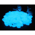 Mėlyni fluorescenciniai dekoratyviniai akmenukai 100 vnt., apie 2 cm
