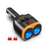Automobilinis cigarečių uždegiklio lizdo šakotuvas ir įkroviklis, 12–24 V, 2 USB-A, 1 USB-C, QC 3.0, 80 W