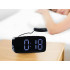 Elektroninis žadintuvas su vibraciniu padu ir LED ekranu, juodas, 12 cm × 6 cm, padas 9 cm × 2 cm