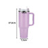 Terminis puodelis su šiaudeliu ir rankena, violetinis, 1200ml