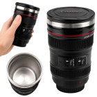 Termo puodelis „Fotoaparato objektyvas“, juodas, 400 ml