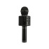 Belaidis karaoke mikrofonas su „Bluetooth“ garsiakalbiu ir balso moduliatoriumi, apvalus, juodas, 23 cm