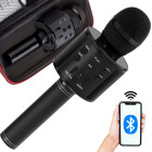 Belaidis „Bluetooth“ karaoke mikrofonas su garsiakalbiu ir dėklu, įvairūs režimai