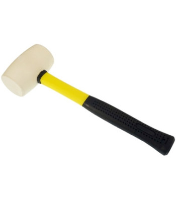 Guminis skardininko plaktukas su stiklo pluošto kotu, FG, baltas, PROFI, 60 mm, 570 g