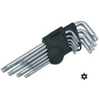 Vidutiniai TORX raktai su skyle, Cr MIDDLE, 10–50, 9 vnt.