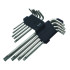 Vidutiniai TORX raktai su skyle, Cr MIDDLE, 10–50, 9 vnt.