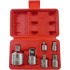 Adapterių rinkinys terkšlei, 6 vnt. (M/F), 1/4″–3/8″–1/2″–3/4″