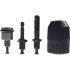 Gręžtuvo griebtuvas su adapterių rinkiniu, 9X, SDS, pneumatinis, šešiakampis, 1/2'', 2–13 mm