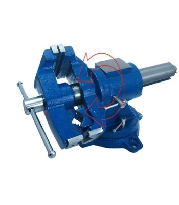Pasukamas šaltkalvio spaustuvas su dvigubais žandikauliais, 100MM, 15.5KG, 2xSWIVEL