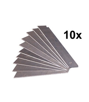Tapetų peilio segmentinės geležtės, 18 mm, 7 segmentų, 0,41 mm, 10 vnt.