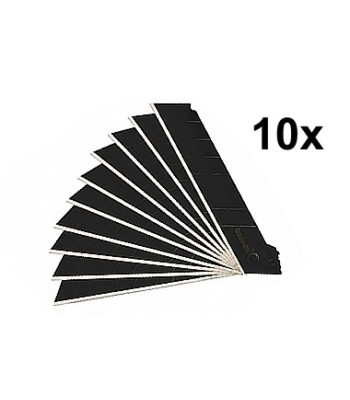 Juodi keičiami segmentiniai peiliukai tapetų peiliui, SK-5, 10 segmentų, 10 vnt., 18 mm, 0,5 mm