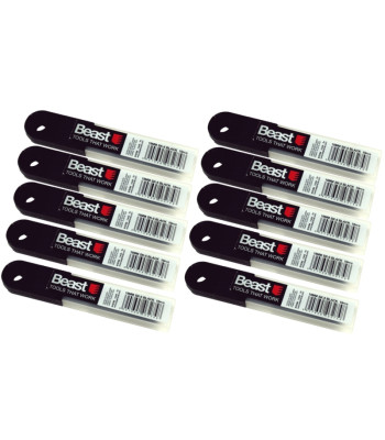 Segmentiniai peiliukai tapetų peiliui, SK-5, juodi, 10 segmentų, 10 rinkinių, 0,5 mm, 18 mm
