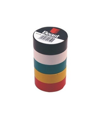 Spalvotos izoliacinės juostos, 5 ritinėliai, 19 mm x 10 m