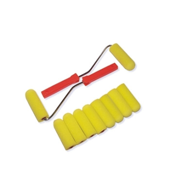 Kempininių dažymo volelių rinkinys, 10 vnt. – 10X 100MM FOAM 2x25CM 10+2