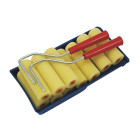 Kempininių dažymo volelių su dažų vonele rinkinys, 10 vnt., 100MM FOAM CUV-30CM 2xHNDL:25CM 10+3+2