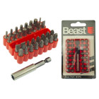 Magnetinių atsuktuvų antgalių rinkinys su laikikliu, CR-V, 33 vnt. (PZ × 7, PH × 7, SL × 5, HEX × 6, TORX × 7)