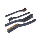 Valymo šepečių rinkinys, žalvariniai ir nailoniniai, 4 vnt. (2 × 40 mm + 2 × 85 mm)