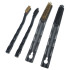 Valymo šepečių rinkinys, žalvariniai ir nailoniniai, 4 vnt. (2 × 40 mm + 2 × 85 mm)