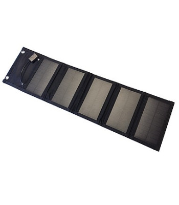 Turistinis saulės įkroviklis telefonams ir planšetiniams kompiuteriams, USB, 5 V/2,1 A, 15 W, 650x100x30mm