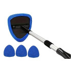 Teleskopinis automobilio langų valymo šepetys su mikropluošto šluostėmis, TELESCOPIC +3 PADS