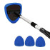 Teleskopinis automobilio langų valymo šepetys su mikropluošto šluostėmis, TELESCOPIC +3 PADS