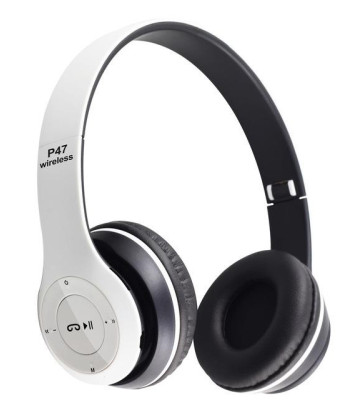 Baltos belaidės „Bluetooth“ ausinės