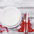 Stalo įrankių dėklas - kalėdinė dekoracija, raudona