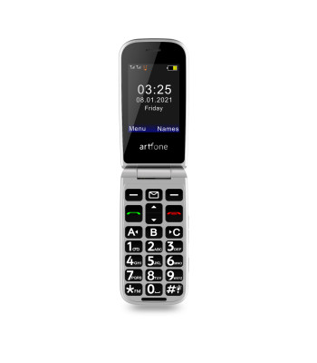 Mobilusis telefonas su dideliais mygtukais ir įkrovimo stotele Artfone F20