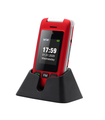 Atlenkiamas mygtukinis mobilusis telefonas Artfone C10 red