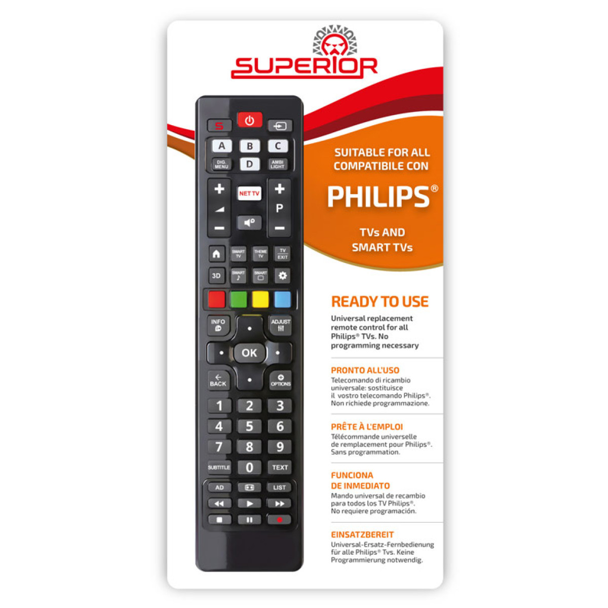 Universalus nuotolinio valdymo pultas, skirtas Philips TVs