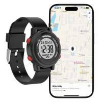 Digital Watch WatchMe with Apple FindMy feature Black