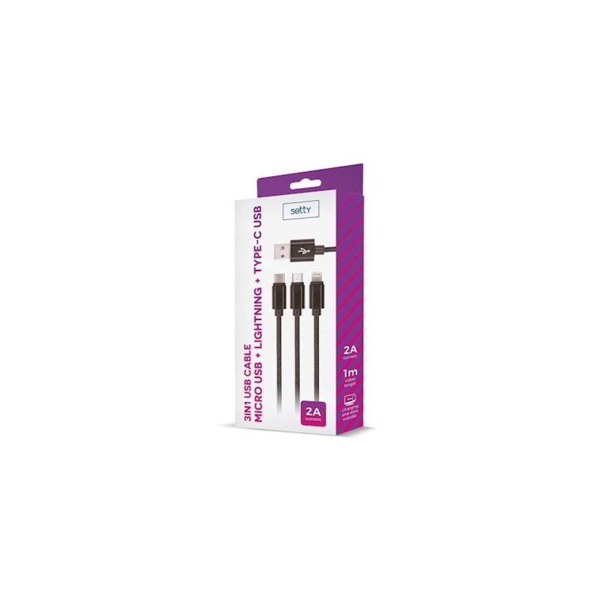 3in1 micro-USB+8PIN+type-C laidas