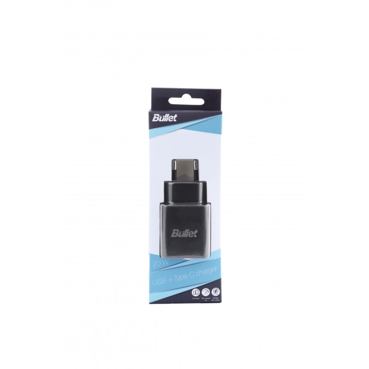 Univ. kelioninis įkroviklis USB + Type C