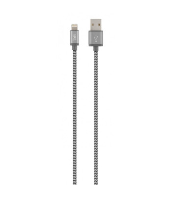 Dvipusis laidas USB/Lightning 1m, pilkas