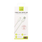 Laidas USB / microUSB, 1m, baltas